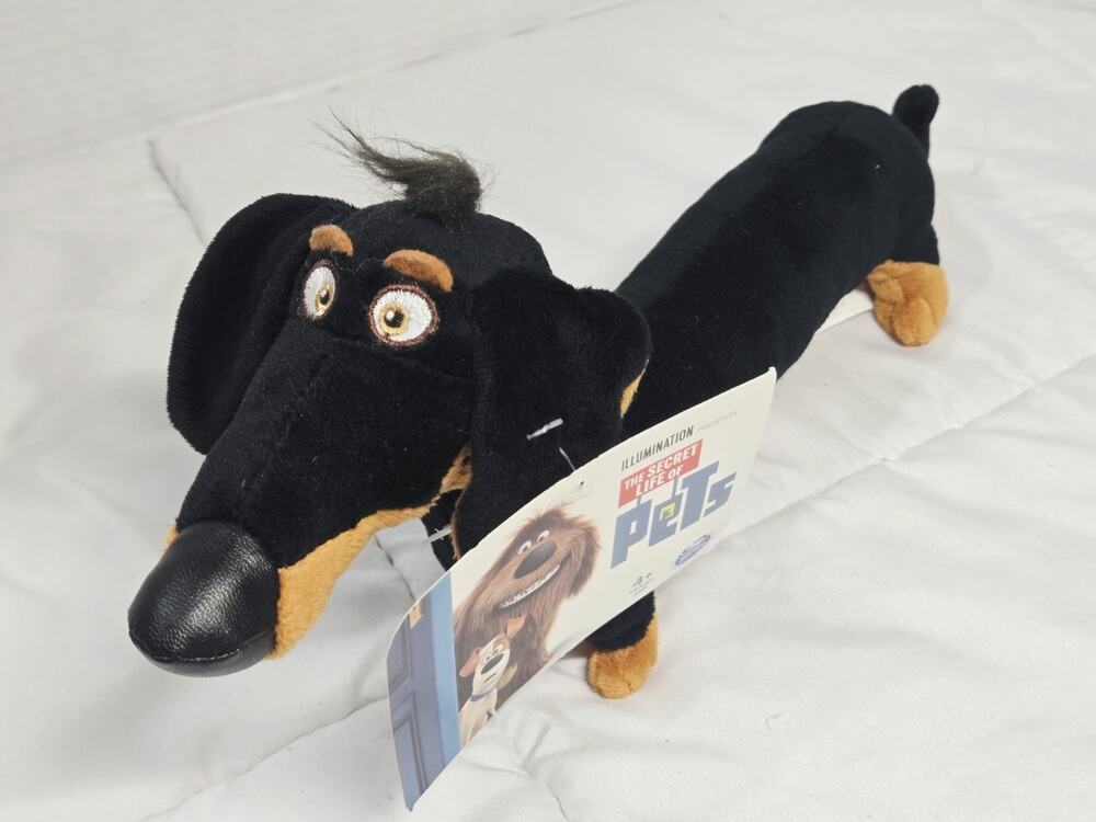 New The Secret Life of Pets Plush Buddy The Dog Black Dachshund 13.5" Weiner